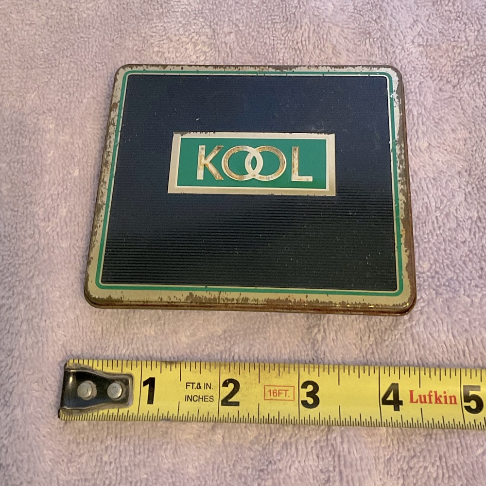 BUY 2 OR MORE $10 OR LESS GET 3rd LESSER FREE!  KOOL Cigarettes Empty Metal Tin